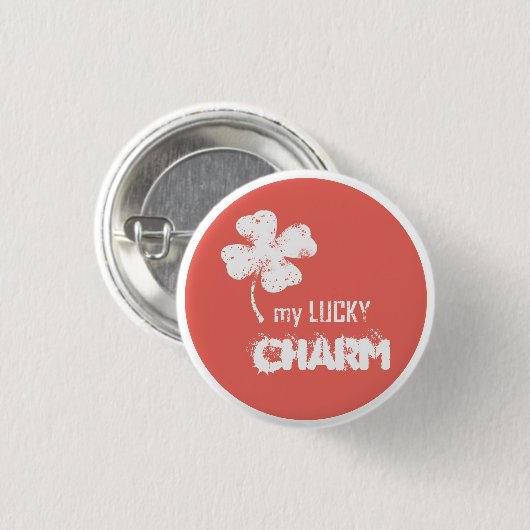 Mijn Lucky Charm Shamrock Button Pin (Voorkant /achterkant)