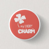 Mijn Lucky Charm Shamrock Button Pin (Voorkant)