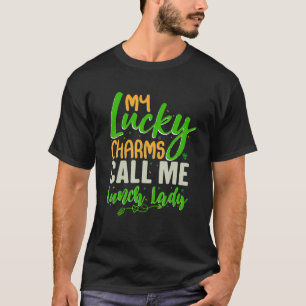 Mijn Lucky Charms noemen me Lunch Lady St Patrick' T-shirt