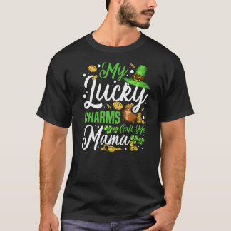 Mijn Lucky Charms noemen me mama Irish mama St Pat T-shirt