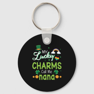 Mijn Lucky Charms noemen me Nana Happy Saint Patri Sleutelhanger