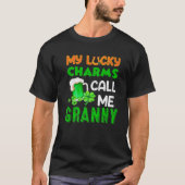 Mijn Lucky Charms noemen me oma oma Beer St Pat T-shirt (Voorkant)