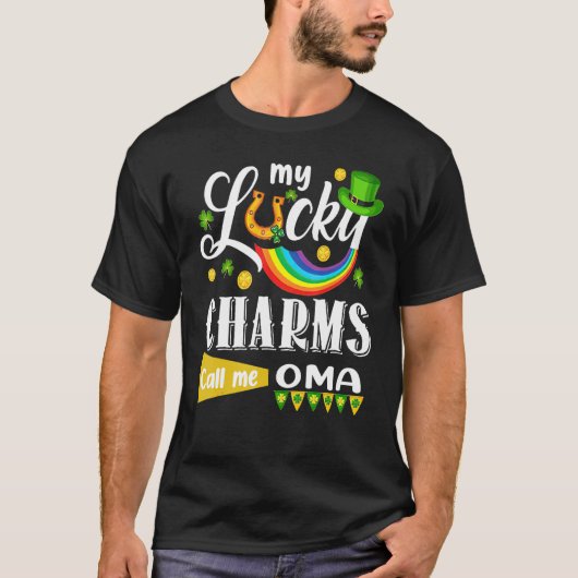 Mijn Lucky Charms noemen me Oma St Patricks Day Sh T-shirt (Voorkant)
