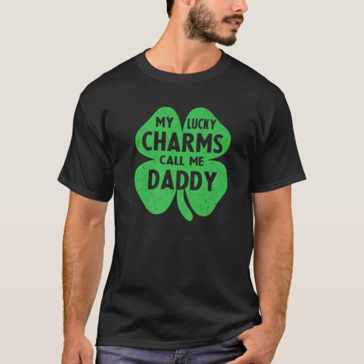 Mijn Lucky Charms noemen me papa Funny St Patrick' T-shirt (Voorkant)