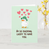 Mijn Lucky Duck Kaart (Gele Bloem)