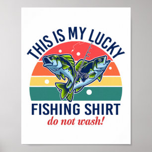 Mijn Lucky Fishing-shirt Jeugd Kinderen Vrouwen Jo Poster