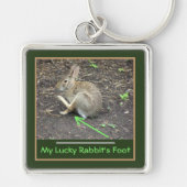 MIJN LUCKY RABBIT IS VOET SLEUTELHANGER (Voorkant)