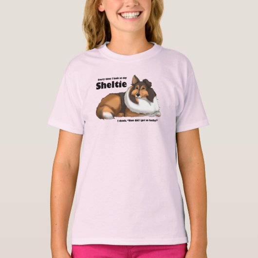 Mijn Lucky Sheltie T-Shirt (Voorkant)
