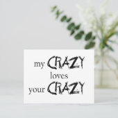 Mijn lui houdt van je luie Briefkaart (Staand voorkant)