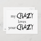 Mijn lui houdt van je luie Briefkaart (Voorkant / Achterkant)