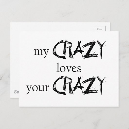 Mijn lui houdt van je luie Briefkaart (Voorkant / Achterkant)