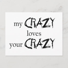 Mijn lui houdt van je luie Briefkaart