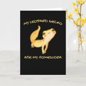 Mijn luipaard gekko at mijn huiswerk gekko Mannen  Kaart (Gele Bloem)