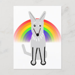 Mijn maan hond en regenboog, briefkaart