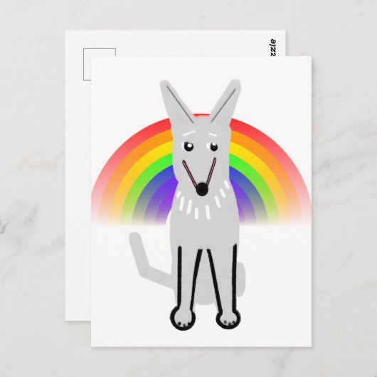 Mijn maan hond en regenboog, briefkaart (Voorkant / Achterkant)