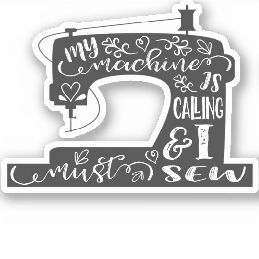 Mijn machine belt sticker (Voorkant)