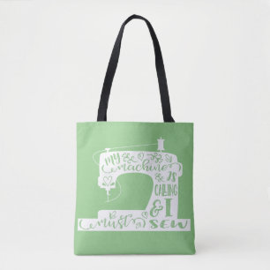 Mijn machine belt tote bag