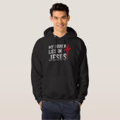 Mijn macht ligt in Jezus Cross God Christelijke T- Hoodie (Voorkant volledig)