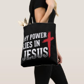 Mijn macht ligt in Jezus Cross God Christelijke T- Tote Bag (Dichtbij)