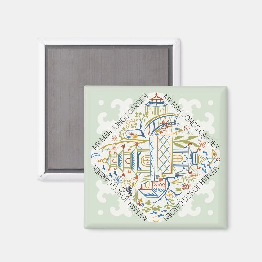 Mijn Mah Jongg Garden Magnet (Voorkant / Achterkant)