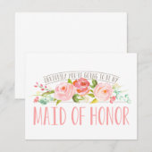 Mijn Maid of Honor Roos Garden Kaart (Voorkant / Achterkant)