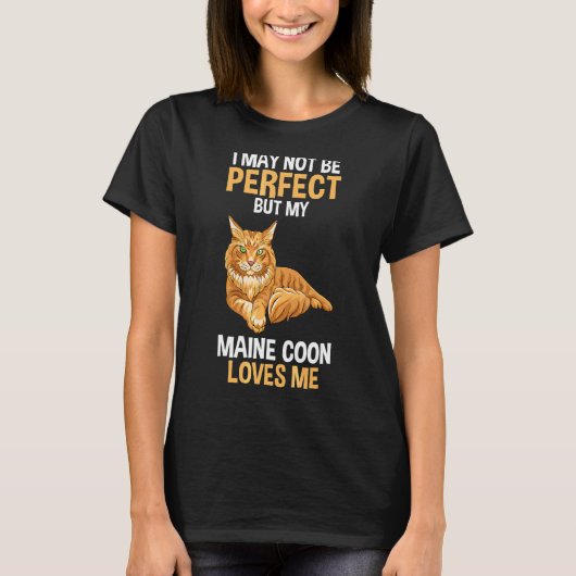 Mijn Maine Coon houdt van me T-shirt (Voorkant)