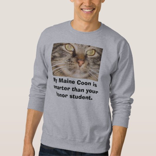 Mijn Maine Coon is slimmer dan uw goede student Trui (Voorkant)