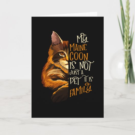 Mijn Maine Coon Kat is Familie Kaart (Voorkant)