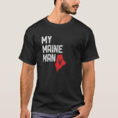 Mijn Maine Man Funny Retro Kreeft Rode Gift Shirt (Voorkant)