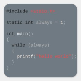 Mijn mainframe crashen vierkante sticker