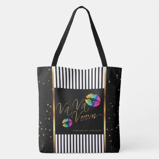 Mijn Makeup Gold Confetti Bag - Regenboogliften Tote Bag (Achterkant)