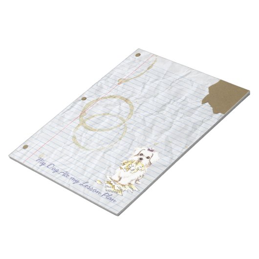 Mijn Maltees Ate Mijn Lesson Plan Notitieblok (Schuin)