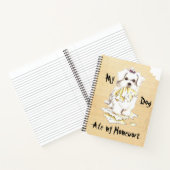 Mijn Maltese Ate Mijn thuiswerk Notitieboek (Binnen)