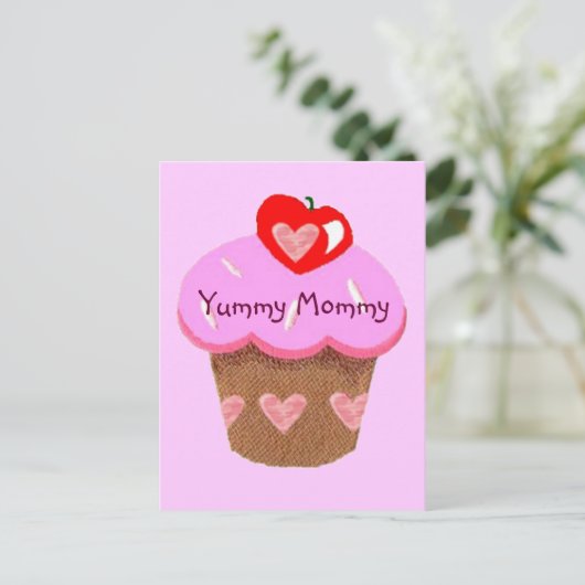 Mijn mama, Cupcake voor mama Briefkaart (Staand voorkant)