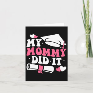 Mijn mama deed het Afstuderen gediplomeerd door ma Kaart