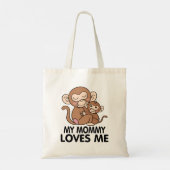 Mijn mama houdt van me - apen tote bag (Achterkant)