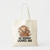 Mijn mama houdt van me - apen tote bag (Voorkant)