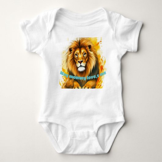 Mijn mama houdt van me | Schattige Lion Baby Bodys Romper (Voorkant)