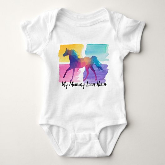 Mijn mama houdt van paarden Baby Bodysuit (Voorkant)