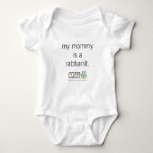 Mijn mama is een Rabbanit Baby Bodysuit. Romper (Voorkant)