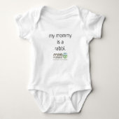 Mijn mama is een Rabbi Baby Bodysuit. Romper (Voorkant)