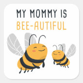 Mijn mama is een zielig Kind op moederdag. Vierkante Sticker (Voorkant)