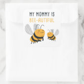 Mijn mama is een zielig Kind op moederdag. Vierkante Sticker (Tas)