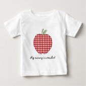 Mijn mama is leraar Shirt-Red Gingham Apple (Voorkant)