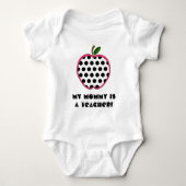 Mijn mama is leraar sjaal - Polka Dot Apple Romper (Voorkant)