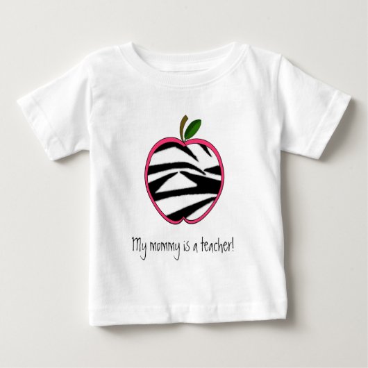 Mijn mama is leraar - Zebra Print Apple (Voorkant)