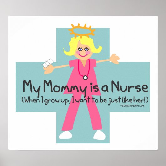 Mijn mama is verpleegster poster (Voorkant)