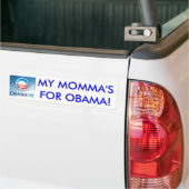 Mijn mama is voor Obama Bumpersticker (Op Truck)