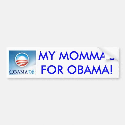 Mijn mama is voor Obama Bumpersticker (Voorkant)