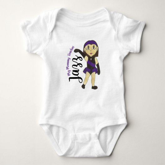 Mijn mama leert Jazz Dance Teacher Studio Gift Romper (Voorkant)